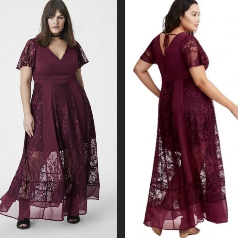 Torrid Insider Brand Burgundy Dress size 22 - Picture 2 of 2